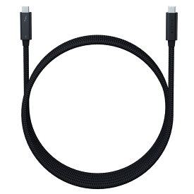 Razer レイザー Thunderbolt 4 Cable 2m Black 40 Gbps の超高速データ転送 最大 100W のパススルー充電可能 8K解像度 耐久性のある編組ケーブル Windows/Mac/Thunderbolt 3 デバイス/USB 4 / USB-C 対応 サンダーボルト 4 ケーブル ブラック 日本正規代理店保証品