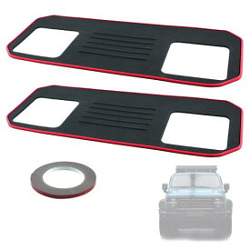 Jeyaic 2個 スのアップグレードされたシートバックテーブルマット ROOMY TANK トール ジャスティに適用 黒の滑り止めデザイン、赤のストローク