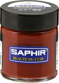 [サフィール] 大容量 革製品 合皮のキズかくし レノベイティング カラー 補修 クリーム 瓶 30ml 革 レザー 合皮 着色 補色 塗装 靴 バッグ ジャケット 革小物 財布 ソファ 傷 色落ち 塗料 09 マホガニー