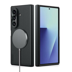 Nillkin Galaxy Z fold7ケースヒンジ保護 耐衝撃 Magsafe/MagFit対応 ワイヤレス充電対応 マグネット吸着 ギャラクシー Z Fold7 ケース フォールド7 カバー すり傷防止 薄型 上質 ビジネスに最適（ブラック）