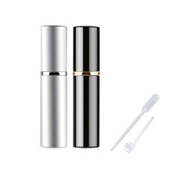 YINKE アトマイザ ー 詰め替え ポータブル クイック 香水噴霧器 携帯用 詰め替え容器 香水用 メンズ 女性用 5ml 2色セット スポイト付き/詰め替えノズル付き 小分けボトル 香水ボトル 化粧水用瓶