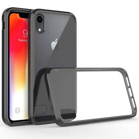iPhone XR ケース 耐衝撃 PC 人気 クリア すり傷防止 軽量 薄型 滑り止め 米軍MIL規格 ワイヤレス充電対応 スマホカバー EUMADOVE (ブラック傷防止, iPhone XR)