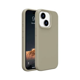 EUMADOVE 対応 iPhone 15 ケース 耐衝撃 滑り止め 軽量 頑丈 シリコンケース 薄型 人気 上品 指紋防止 耐摩擦 スマホケース (茶鼠, iPhone 15)