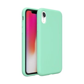 EUMADOVE 対応 iPhone XR ケース 耐衝撃 滑り止め 軽量 頑丈 シリコンケース 薄型 人気 上品 指紋防止 耐摩擦 スマホケース (みんとぐりーん, iPhone xr)
