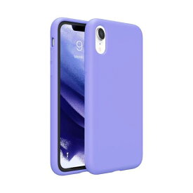EUMADOVE 対応 iPhone XR ケース 耐衝撃 滑り止め 軽量 頑丈 シリコンケース 薄型 人気 上品 指紋防止 耐摩擦 スマホケース (淡い紫, iPhone xr)