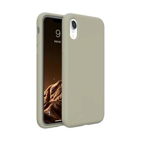 EUMADOVE 対応 iPhone xr ケース 耐衝撃 滑り止め 軽量 頑丈 シリコンケース 薄型 人気 上品 指紋防止 耐摩擦 スマホケース (茶鼠, iPhone xr)