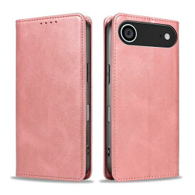 iPhone 17 Air ケース 手帳型 耐衝撃 耐摩擦 レザー 全面保護 着脱しやすい 手触りが良い マグネット式 カード収納 スタンド機能 上質 軽量 人気 6.6インチ対応 携帯カバー EUMADOVE (ピーチ, iPhone 17 Air)