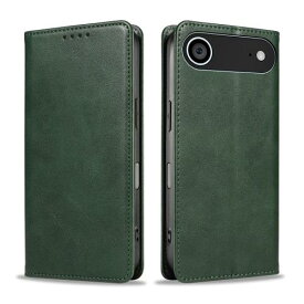 iPhone 17 Air ケース 手帳型 耐衝撃 耐摩擦 レザー 全面保護 着脱しやすい 手触りが良い マグネット式 カード収納 スタンド機能 上質 軽量 人気 6.6インチ対応 携帯カバー EUMADOVE (ダークグリーン,iPhone 17 Air)