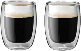 Zwilling ツヴィリング 「 ダブルウォール グラス コーヒー 200ml 2pcs セット 」タンブラー 耐熱 保冷 保温 二重構造 コーヒーカップ 電子レンジ対応 日本正規販売品 39500-076