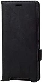 エレコム Xperia XZ3 ケース SO-01L SOV39 手帳型 レザー ICカード収納 サイドマグネット スタンド機能付き ブラック PM-XZ3PLFYBK