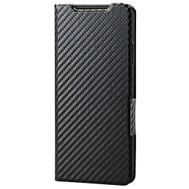 エレコム Galaxy S21 Ultra 5G レザーケース 手帳型 UltraSlim 薄型 磁石付き カーボン調(ブラック) PM-G213PLFUCB