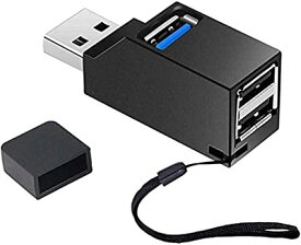 USBハブ 3ポート USB3.0 USB2.0コンボハブ ポート拡張 超小型 USB 3.0 ケーブル タイプA-タイプA オス-オス 金属コネクタ搭載 データライン ノートクーラー用 0.6m Surface Pro USB-C充電ケーブル (US