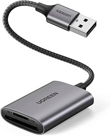 UGREEN SDカードリーダー USB3.0カードリーダー 5Gps高速 2in1 UHS-I MicroSD TFUSBカードリーダー Window Mac Linux対応 カード2枚同時読み書き可能