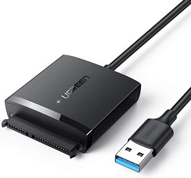 UGREEN SATA USB3.0 変換ケーブル 2.5/3.5インチ HDD SSD用 SATA3.0 USBケーブル 高速転送 UASP対応 SATA USB 3.0 変換アダプタ Windows/Mac OS 両対応