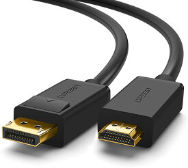 UGREEN DisplayPort to HDMI ケーブル 2m 4K ディスプレイポート-HDMI 変換 ビデオ オーディオ oculus rift、HP EliteBook、HTC Viveバーチャルリアリティシステム HDTV プロジェクター