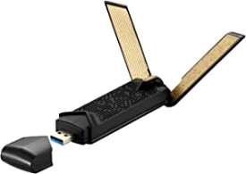 ASUS USB無線LAN子機 USB-AX56 WiFi6 デュアルバンド1201 +574 Mbps 外部アンテナx2/USB3.2 Gen1接続/WPA3によるネットワークセキュリティー