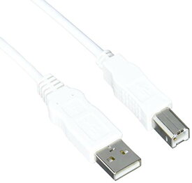 エレコム USBケーブル B USB2.0 (USB A オス to USB B オス) RoHS指令準拠 1.5m ホワイト USB2-ECO15WH