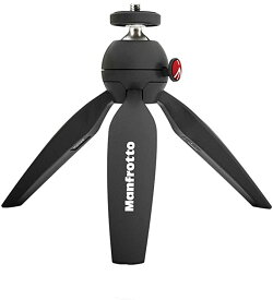 Manfrotto ミニ三脚 PIXI カメラ用 ミラーレスカメラ コンパクトカメラ ボール雲台 動画撮影用グリップ ブラック 耐荷重1kg 自重190g MTPIXI-B