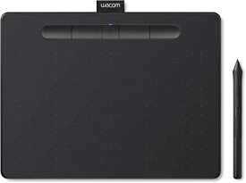 ワコム ペンタブレット Wacom Intuos Mediumワイヤレス クリスタ付き 黒 Androidにも対応 データ特典付き TCTL6100WL/K0