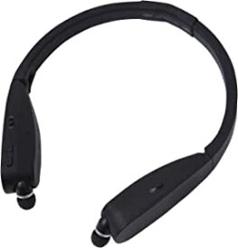 山善 ネックスピーカー イヤホン ワイヤレス 折りたたみ式 Bluetooth対応 (テレビ/映画/ゲーム用 スピーカー) ハンズフリー通話 QNS-813(B)