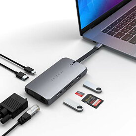 Satechi On-The-Go マルチ USB-Cハブ 9-in-1 (スペースグレイ) (MacBook Pro/ Air2018以降/M1/ M2, iPad Pro/Air/M1 など対応)