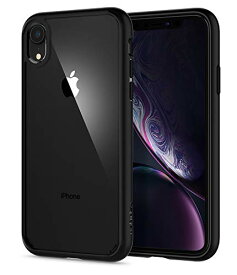 Spigen iPhone XR ケース 6.1インチ 対応 背面 クリア 透明 米軍MIL規格取得 耐衝撃 カメラ保護 衝撃吸収 Qi充電 ワイヤレス充電 シュピゲン ウルトラ ハイブリッド 064CS24874 (マット ブラック)