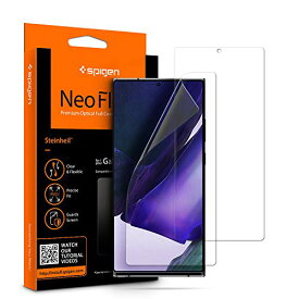 Spigen 2枚入 Galaxy Note 20 Ultra フィルム 全面保護 気泡ゼロ 液晶保護フィルム ケースと干渉せず TPUフィルム 貼り直しが可能 手触り フルカバー NeoFlex