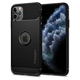 Spigen iPhone 11 Pro Max ケース 対応 TPU 米軍MIL規格取得 耐衝撃 衝撃吸収 傷防止 カメラ保護 Qi充電 ワイヤレス充電 ラギッド アーマー 075CS27133 (マット ブラック)