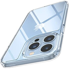 Spigen iPhone13 Pro ケース ストラップホール付き 9H 背面強化ガラス 薄型 全透明 黄変なし tpuバンパー 三層構造 重さ31g 米軍MIL規格 耐衝撃 衝撃吸収 四隅滑り止め カメラ保護 ワイヤレス充電対応 クォーツ ハイブリ