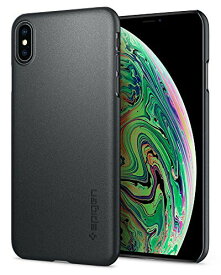 Spigen iPhone XS Max ケース 6.5インチ 対応 レンズ保護 超薄型 超軽量 シン フィット 065CS24825 (グラファイト グレー)