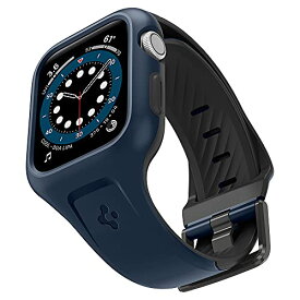Spigen Apple Watch バンド 44mm 一体型 長さ調整可 シリコン スポーツバンド Series SE 6 5 4 対応 リキッド エアー プロ ACS02225 (ブルー)