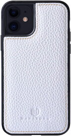 HANATORA iPhone12 mini ケース 本革 シュリンクカーフレザー 耐衝撃 ハンドメイド ギフト おしゃれ シンプル 大人可愛い メンズ レディース スマホケース 白 シロ ホワイト SPG-12Mini-White