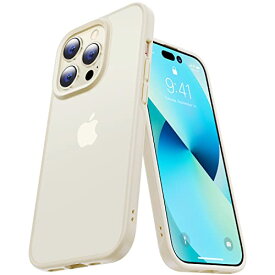 CASEKOO iPhone 14 Pro Max 用 ケース 耐衝撃 滑り止め MIL規格 指紋防止 ストラップホール付き SGS認証 黄変防止 耐久性 ワイヤレス充電対応 アイフォン 用 6.7インチ カバー ケース マットゴールド