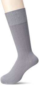 オカモト 24時間におわない SUPER SOX(スーパーソックス) ストライプ柄 クルーソックス メンズ グレー 24.0-26.0 cm