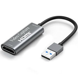 Chilison HDMI キャプチャーボード ゲームキャプチャー USB3.0 ビデオキャプチャカード 1080P60Hz ゲーム実況生配信、画面共有、録画、ライブ会議に適用 小型軽量 Nintendo Switch、Xbox One、OBS Stu