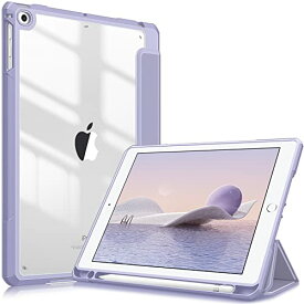 Fintie iPad 9.7 2018 2017 / iPad Air 2 / iPad Air 1 ケース 透明バックカバー Apple Pencil 収納可能 三つ折スタンド スリープ機能 軽量 薄型 傷つけ防止 PU合成レザー TPU iPad