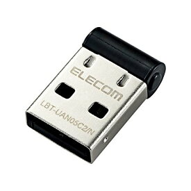 エレコム Bluetooth USB アダプタ USB-Aコネクタ Class2 Bluetooth4.0 超小型 省電力 EDR/LE対応 Windows 11/10/8.1/8/7 対応 ブラック LBT-UAN05C2/N