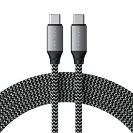 Satechi USB-C to USB-C 100W 充電ケーブル 2M USB Type-C機器用 (MacBook Pro/M1, iPad Pro, MacBook Air2018以降対応)