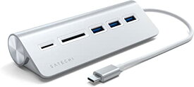 Satechi USB-C コンボハブ デスクトップ用 (シルバー) USB-A 3.0 データポート, Micro/SDカードリーダー (iMac2017以降/iMac Pro, MacBook Pro/M1/Air2018以降, Apple Stu