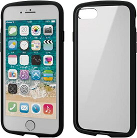 エレコム iPhone SE 第3世代 第2世代 2020 / 8 / 7 対応 ケース 耐衝撃 フレーム TOUGH SLIM LITE 背面クリアタイプ ブラック PM-A19ATSLFCBK