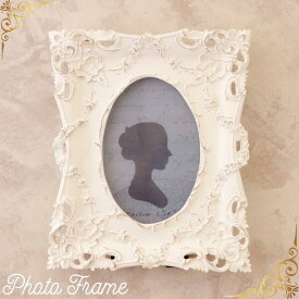 フォトフレーム ギフト ホワイト レクト アンダンテ 写真立て 壁掛け アンティーク ロココ ヨーロピアン エレガント雑貨 女性 プレゼント ラッピング