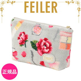 フェイラー ポーチ 正規品 FEILER Mサイズ エターナルヒロイン グレー 紙袋 高級 海外 ブランド ギフト プレゼント 女性 人気 ラッピング対応 誕生日 お礼 お返し お祝い