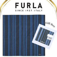 フルラ FURLA ハンカチ ストライプ ネイビー 50cm 高級 海外 イタリア メンズ ブランド ギフト プレゼン…