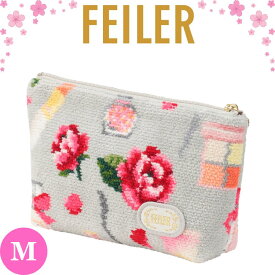 春ギフト フェイラー FEILER ポーチ 正規品 Mサイズ エターナルヒロイン グレー メイクポーチ 高級 海外 レディース ブランド ギフト プレゼント 女性 人気 おしゃれ 上品 ラッピング対応 誕生日 お礼 お返し お祝い