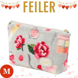 フェイラー FEILER 正規品 バレンタイン ポーチ Mサイズ エターナルヒロイン グレー メイクポーチ 専用紙袋 高級 海外 レディース ブランド ギフト プレゼント 女性 人気 おしゃれ かわいい ラッピング対応 誕生日 お礼 お返し お祝い