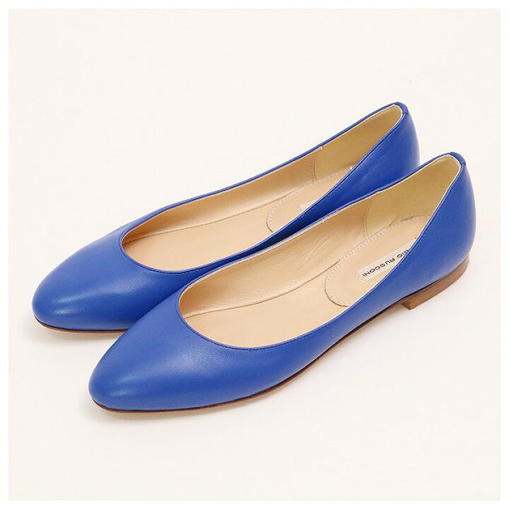 楽天市場】レザーサケットフラットパンプス【FABIO RUSCONI|ファビオ  