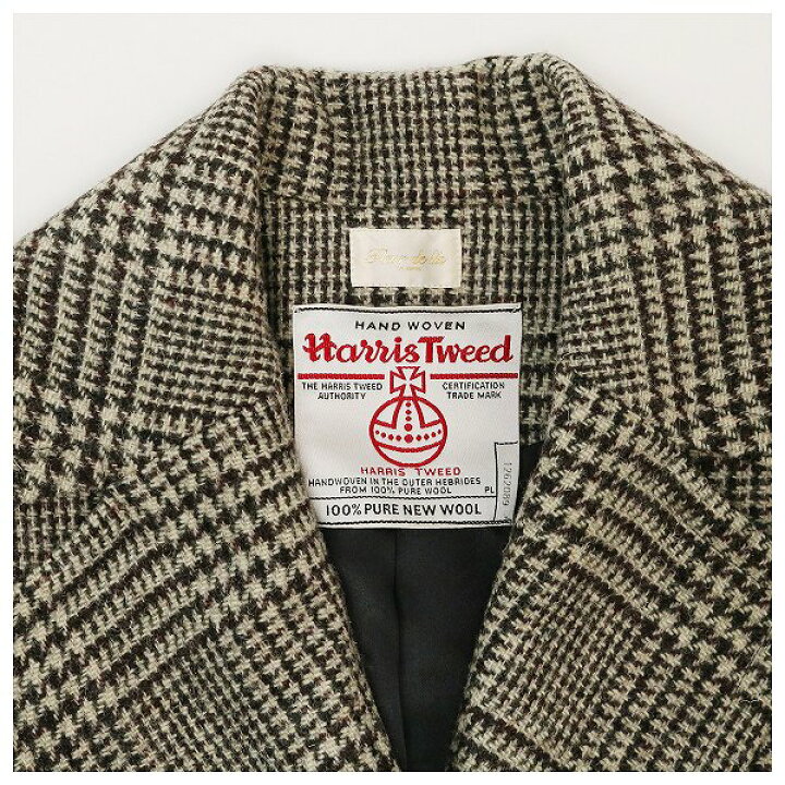 楽天市場】Harris Tweedハリスツイードウール ダブルチェスターコート 