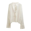 【30%OFF】リネンコンビレースカーディガン【PASSIONE|パシオーネ|cafune|カフネ】レディース トップス 羽織 ブラウス ニット ジャケット Vネック 深V ノーカラー 透かし編み 総レース 総柄 麻混 綿混 通勤 2025SS 春夏新作 手洗い可【送料無料】【SALE】
