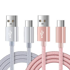 iPoto USB Type C �P�[�u�� �y2�{�Z�b�g&1.83m�z QC3.0�Ή� �}���[�d �X�}�z�[�d Android iPad Air4, iPad Pro �A���h���C�h���@��Ή� (�V���o�[+���[�Y�S�[���h)
