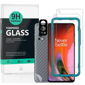 Ibywind �K���X�t�B���� Oneplus Nord 2 5G �p���� �K���X �ی� �t�B���� 2���Z�b�g �J���������Y�v���e �N�^�[�t��(�����ޗ�) �w�ʕی�t�B�����t�� �ȒP�����L�b�g�t��